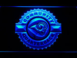 Saint Louis Rams Community Quarterback LED Neon Sign Electrical - Blue - TheLedHeroes