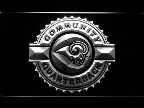 Los Angeles Rams Community Quarterback LED Neon Sign Electrical - White - TheLedHeroes
