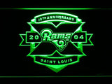 Saint Louis Rams 10th Anniversary LED Neon Sign Electrical - Green - TheLedHeroes