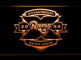 Saint Louis Rams 10th Anniversary LED Neon Sign USB - Orange - TheLedHeroes