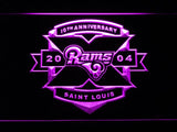 Saint Louis Rams 10th Anniversary LED Neon Sign USB - Purple - TheLedHeroes