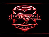 Saint Louis Rams 10th Anniversary LED Neon Sign USB - Red - TheLedHeroes