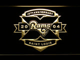 Saint Louis Rams 10th Anniversary LED Neon Sign USB - Yellow - TheLedHeroes