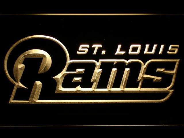 Saint Louis Rams (5) LED Neon Sign USB - Yellow - TheLedHeroes