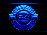 Seattle Seahawks Community Quarterback LED Neon Sign USB - Blue - TheLedHeroes