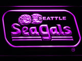 Seattle Seahawks Sea Gals LED Neon Sign USB - Purple - TheLedHeroes