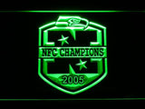 Seattle Seahawks 2005 NFC Champions LED Neon Sign Electrical - Green - TheLedHeroes