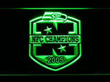 Seattle Seahawks 2005 NFC Champions LED Neon Sign USB - Green - TheLedHeroes
