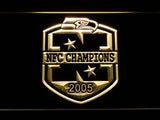 Seattle Seahawks 2005 NFC Champions LED Neon Sign Electrical - Yellow - TheLedHeroes