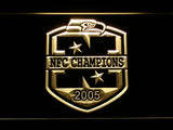 Seattle Seahawks 2005 NFC Champions LED Neon Sign USB - Yellow - TheLedHeroes