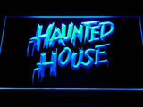 Haunted House LED Neon Sign Electrical - Blue - TheLedHeroes