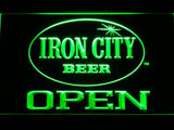 Iron City Beer Open LED Neon Sign Electrical - Green - TheLedHeroes