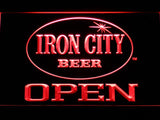 Iron City Beer Open LED Neon Sign USB - Red - TheLedHeroes