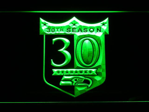 Seattle Seahawks 30th Anniversary LED Neon Sign Electrical - Green - TheLedHeroes