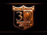Seattle Seahawks 30th Anniversary LED Neon Sign USB - Orange - TheLedHeroes