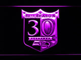 Seattle Seahawks 30th Anniversary LED Neon Sign Electrical - Purple - TheLedHeroes