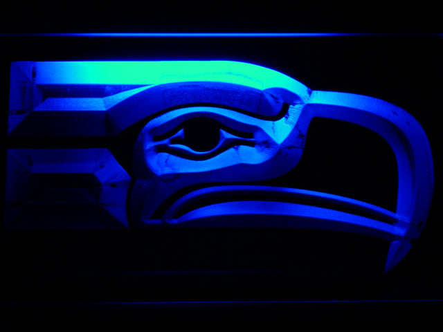 FREE Seattle Seahawks Go Hawks LED Sign - Blue - TheLedHeroes