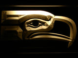 Seattle Seahawks Go Hawks LED Neon Sign USB - Yellow - TheLedHeroes