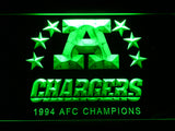 FREE San Diego Chargers 1994 AFC Champions LED Sign - Green - TheLedHeroes