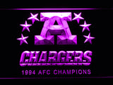 FREE San Diego Chargers 1994 AFC Champions LED Sign - Purple - TheLedHeroes