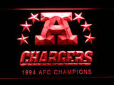 FREE San Diego Chargers 1994 AFC Champions LED Sign - Red - TheLedHeroes