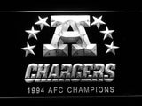 San Diego Chargers 1994 AFC Champions LED Neon Sign Electrical - White - TheLedHeroes