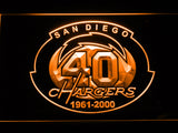 FREE San Diego Chargers 40th Anniversary LED Sign - Orange - TheLedHeroes