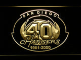 FREE San Diego Chargers 40th Anniversary LED Sign - Yellow - TheLedHeroes