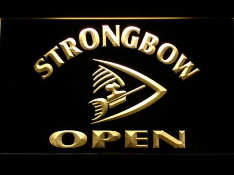 Strongbow Open LED Neon Sign USB - Yellow - TheLedHeroes