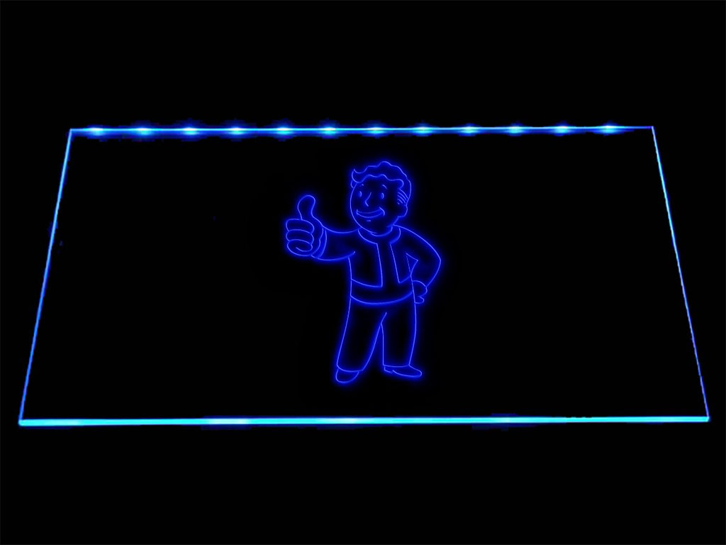 Fallout Vault Boy LED Neon Sign USB - Blue - TheLedHeroes