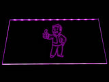 Fallout Vault Boy LED Sign - Purple - TheLedHeroes