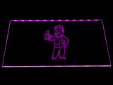 Fallout Vault Boy LED Neon Sign USB - Purple - TheLedHeroes