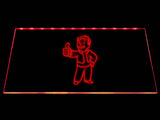 Fallout Vault Boy LED Neon Sign Electrical - Red - TheLedHeroes