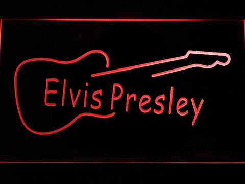 FREE Elvis Presley Guitar LED Sign - Red - TheLedHeroes
