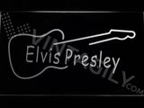 Elvis Presley Guitar LED Sign - White - TheLedHeroes