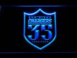San Diego Chargers 35th Anniversary LED Neon Sign USB - Blue - TheLedHeroes