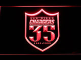 San Diego Chargers 35th Anniversary LED Neon Sign USB - Red - TheLedHeroes