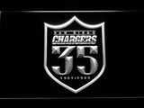 San Diego Chargers 35th Anniversary LED Neon Sign USB - White - TheLedHeroes