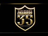 San Diego Chargers 35th Anniversary LED Neon Sign USB - Yellow - TheLedHeroes