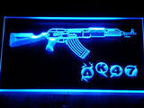 AK-47 Assault Rifle LED Neon Sign Electrical - Blue - TheLedHeroes