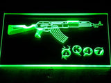 AK-47 Assault Rifle LED Neon Sign Electrical - Green - TheLedHeroes