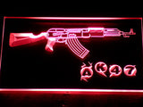 FREE AK47 USSR Kalashnikov Airsoft LED Sign - Red - TheLedHeroes