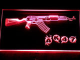 AK47 USSR Kalashnikov Airsoft LED Neon Sign USB - Red - TheLedHeroes