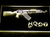 AK47 USSR Kalashnikov Airsoft LED Neon Sign USB - Yellow - TheLedHeroes