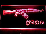 AK-47 Assault Rifle LED Neon Sign Electrical - Red - TheLedHeroes