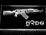 FREE AK-47 Assault Rifle LED Sign - White - TheLedHeroes