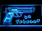 M9 Beretta LED Neon Sign USB - Blue - TheLedHeroes