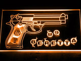M9 Beretta LED Neon Sign USB - Orange - TheLedHeroes