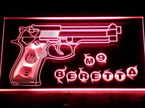 FREE M9 Beretta LED Sign - Red - TheLedHeroes