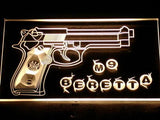 M9 Beretta LED Neon Sign USB - Yellow - TheLedHeroes